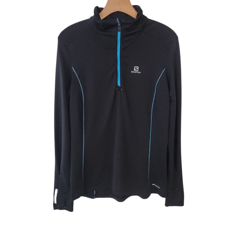Salomon ActiTherm Shirt 1/4 Zip Advanced Skin Active‎ Outdoor Skiing Womens Lg